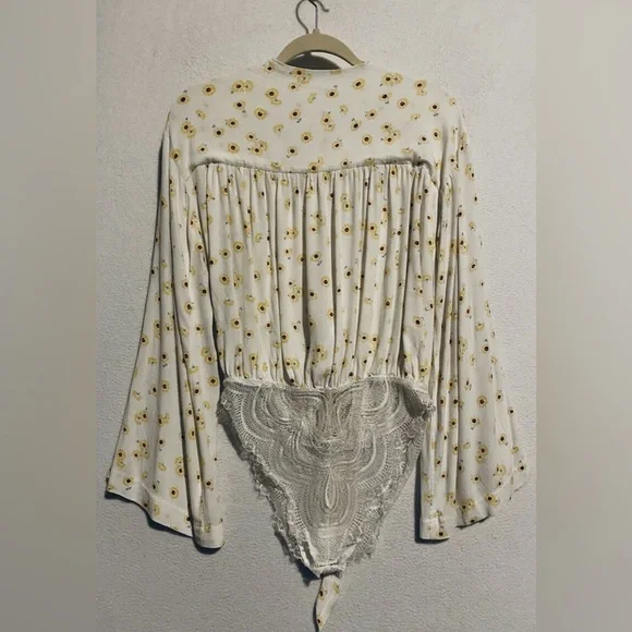 Free People Intimately Sunflower Bell Sleeve Bodysuit - Picture 2 of 5